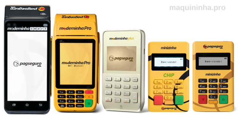Máquinas de Cartões PagSeguro Minizinhas e Moderninhas + PagBank